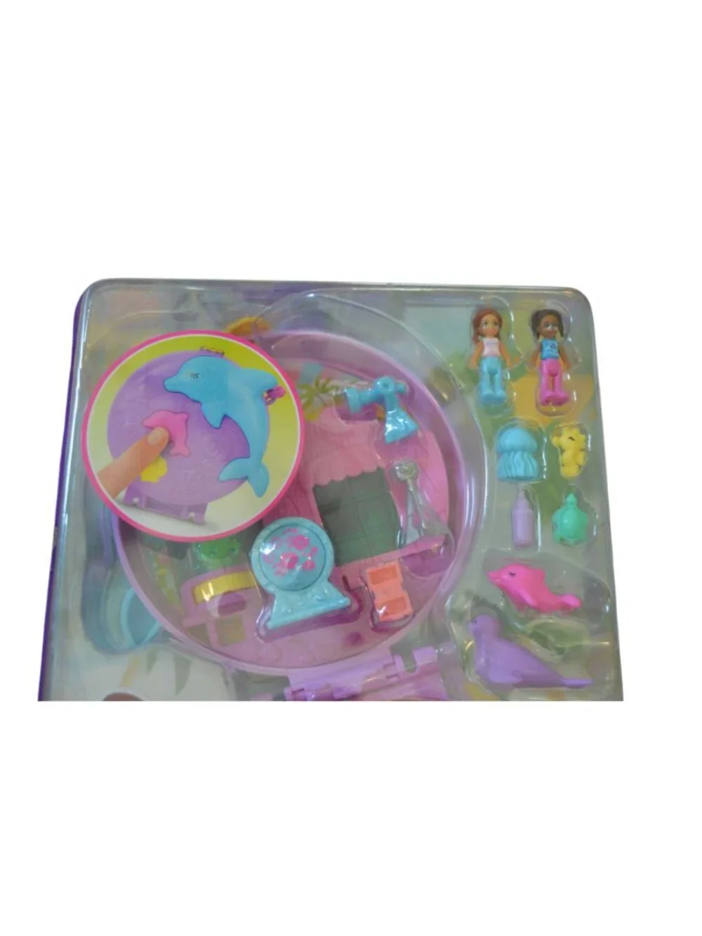 New Polly Pocket Dolphin Rescue & Play Compact Girls Toy Set
